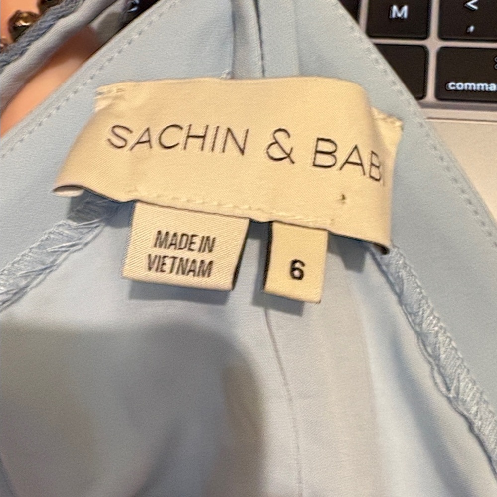 NWT Sachin & Babi Light blue jeweled strap dress - 6 - Picture 5 of 5